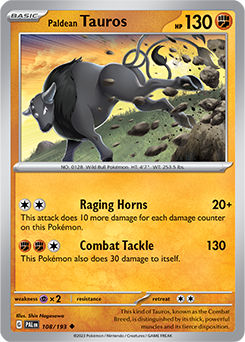 Paldean Tauros: Uncommon 108/193 (PAL)