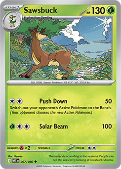 Sawsbuck: Uncommon 007/086 (WHT)