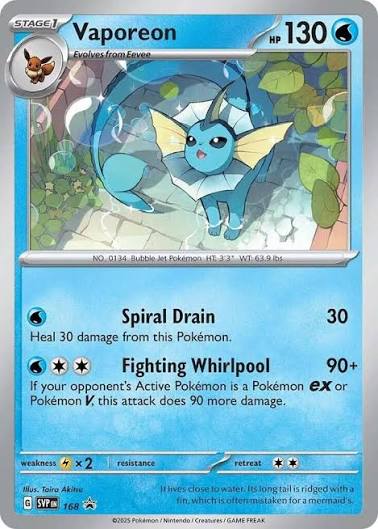 Vaporeon: Promo Cosmos Holofoil 168 (SVP)