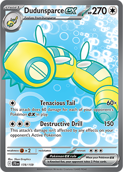 Dudunsparce ex: Ultra Rare 178/159 (JTG)