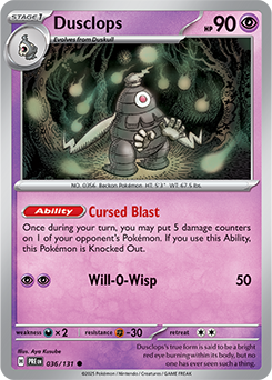 Dusclops: Common 036/131 (PRE)