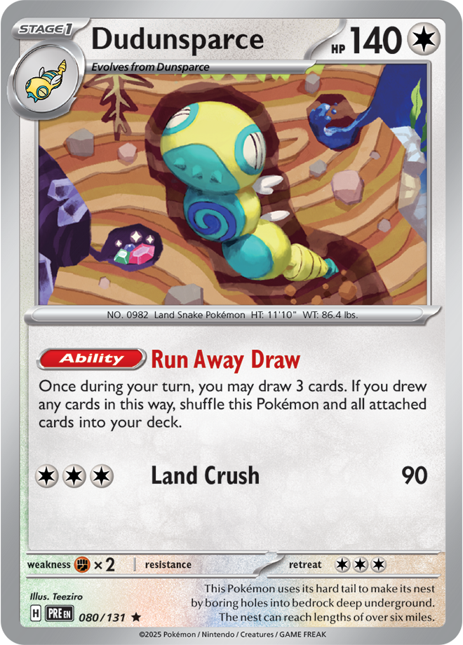 Dudunsparce: Rare 080/131 (PRE)