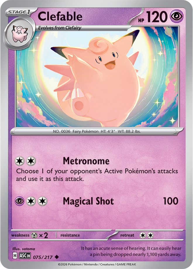 Clefable: Uncommon 075/217 (ASC)