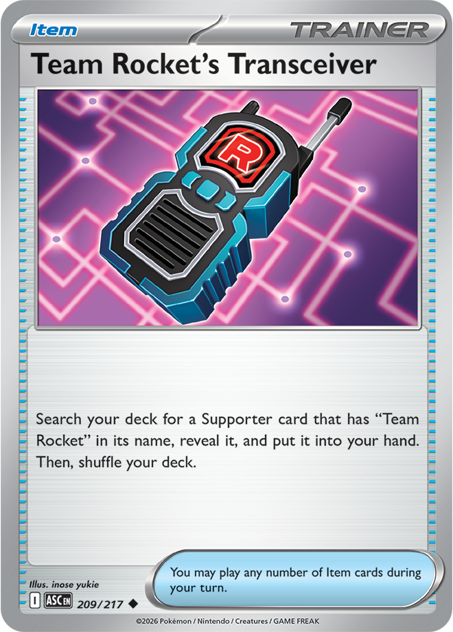 Team Rocket’s Transceiver: Uncommon 209/217 (ASC)