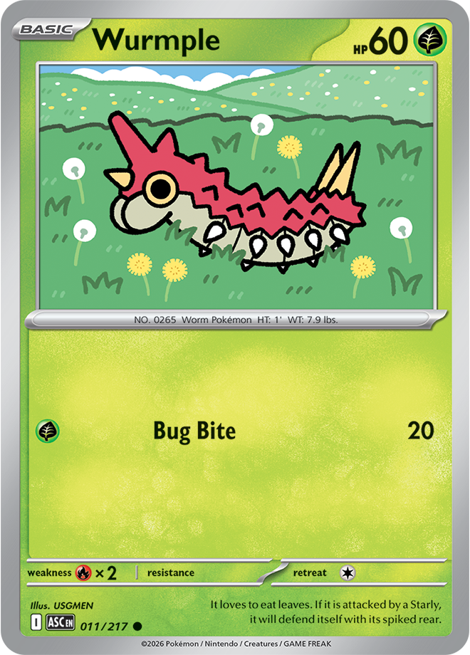 Wurmple: Common 011/217 (ASC)
