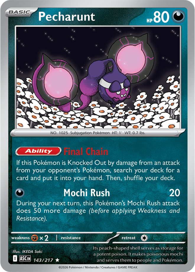 Pecharunt: Rare 143/217 (ASC)