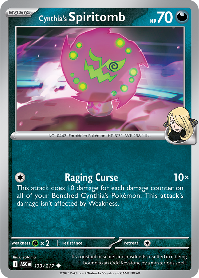 Cynthia’s Spiritomb: Uncommon 143/217 (ASC)