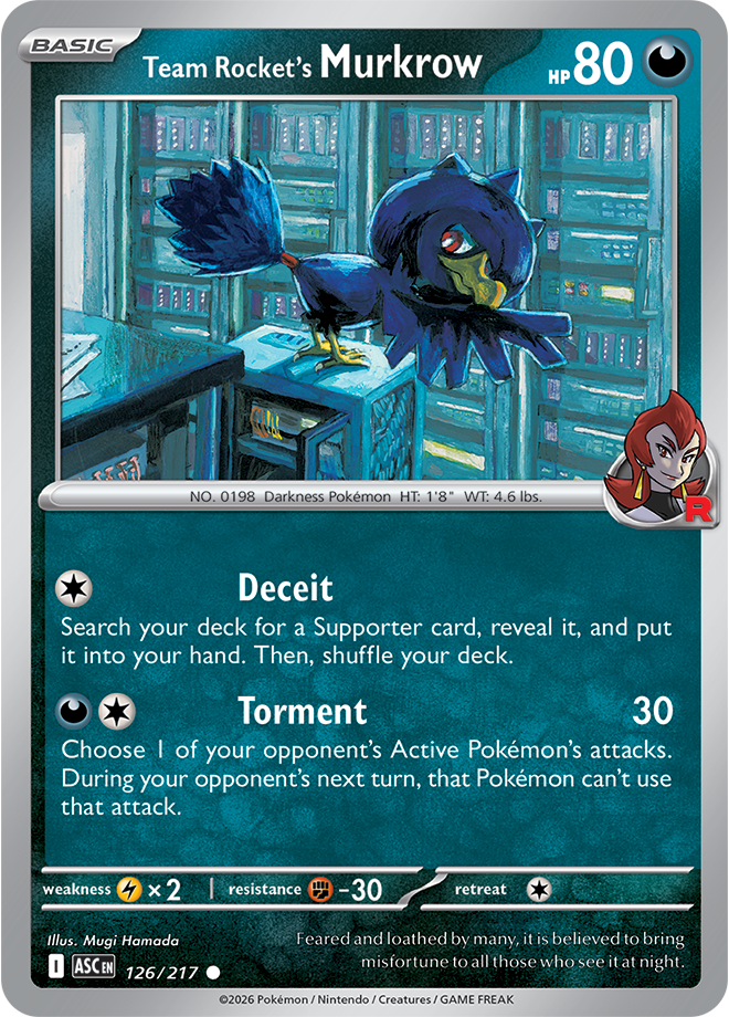 Team Rocket’s Murkrow: Common 126/217 (ASC)