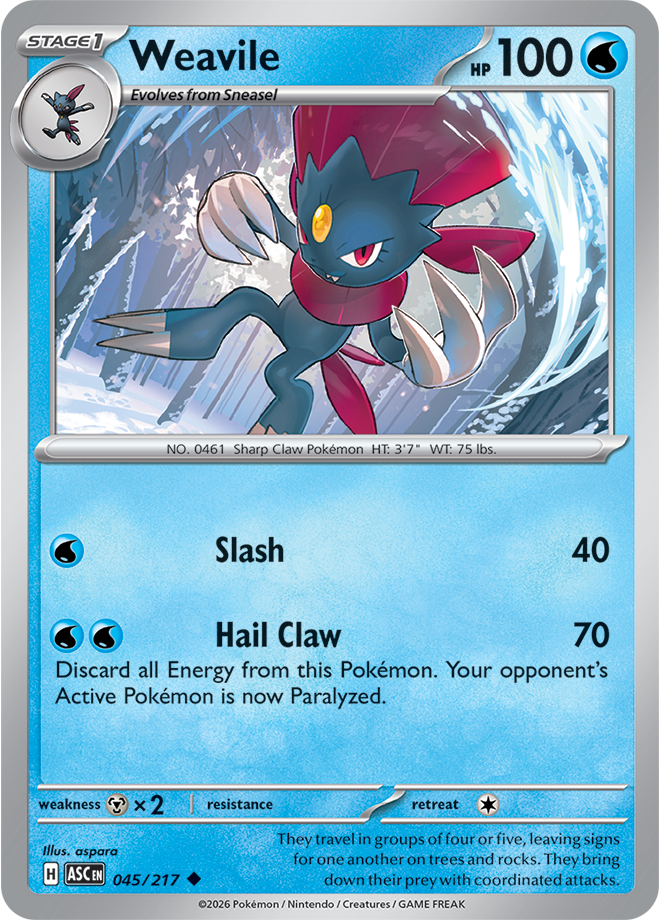 Weavile: Uncommon 045/217 (ASC)