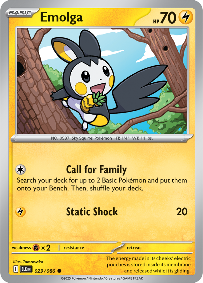 Emolga: Common 029/086 (BLK)