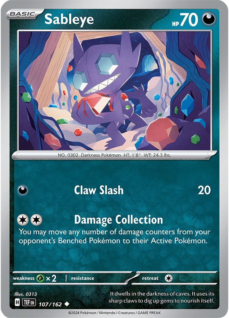 Sableye: Uncommon 107/162 (TEF)