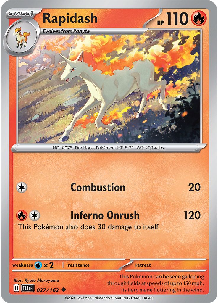 Rapidash: Uncommon 027/162 (TEF)