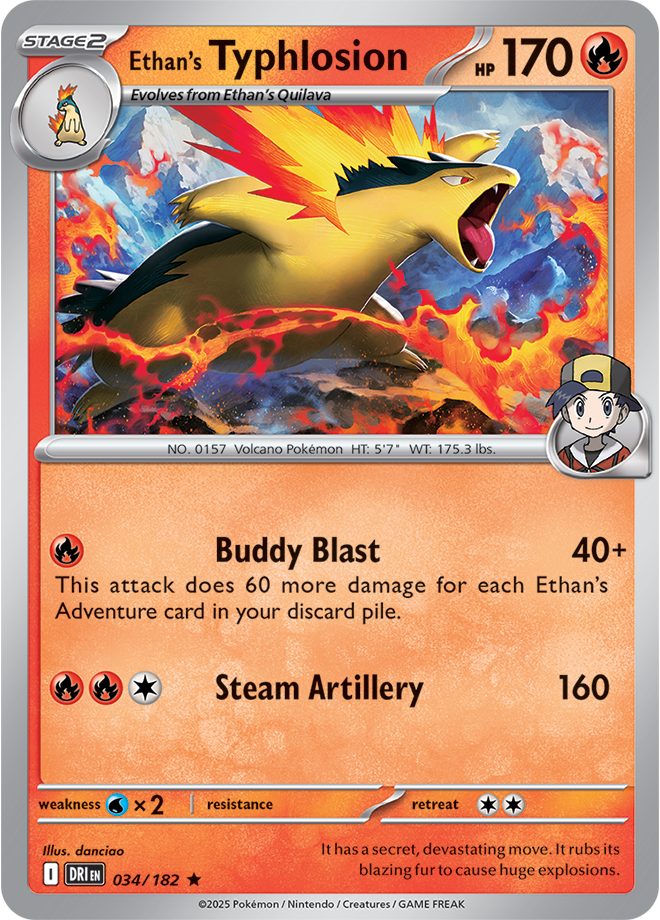 Ethan’s Typhlosion: Rare 034/182 (DRI)
