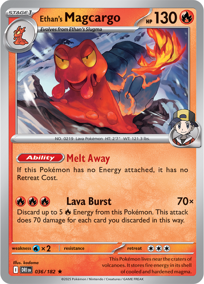 Ethan’s Magcargo: Rare 036/182 (DRI)