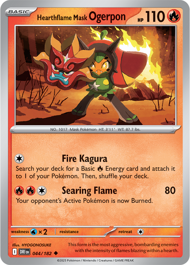 Hearthflame Mask Ogerpon: Uncommon 044/182 (DRI)