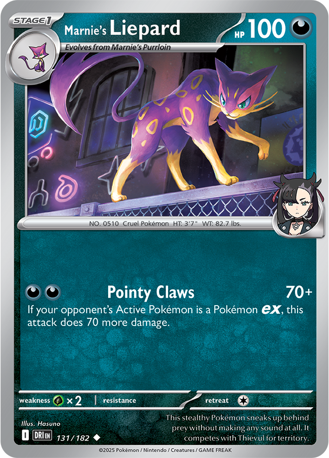 Marnie’s Liepard: Uncommon 131/182 (DRI)