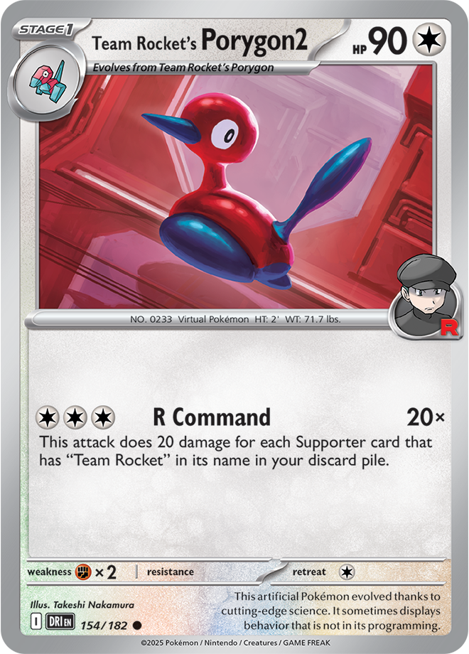 Team Rocket’s Porygon2: Common 154/182 (DRI)