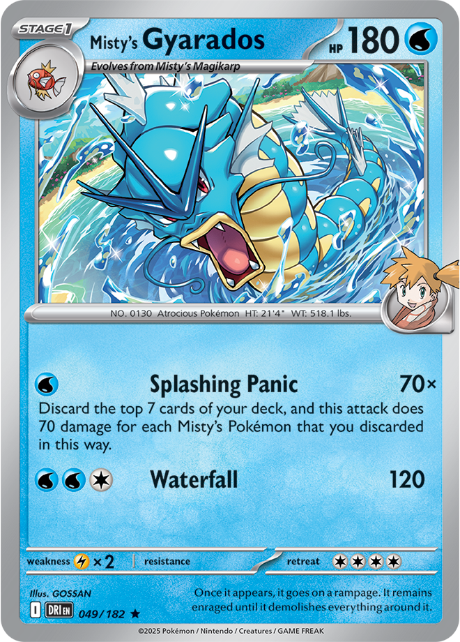 Misty’s Gyarados: Rare 049/182 (DRI)