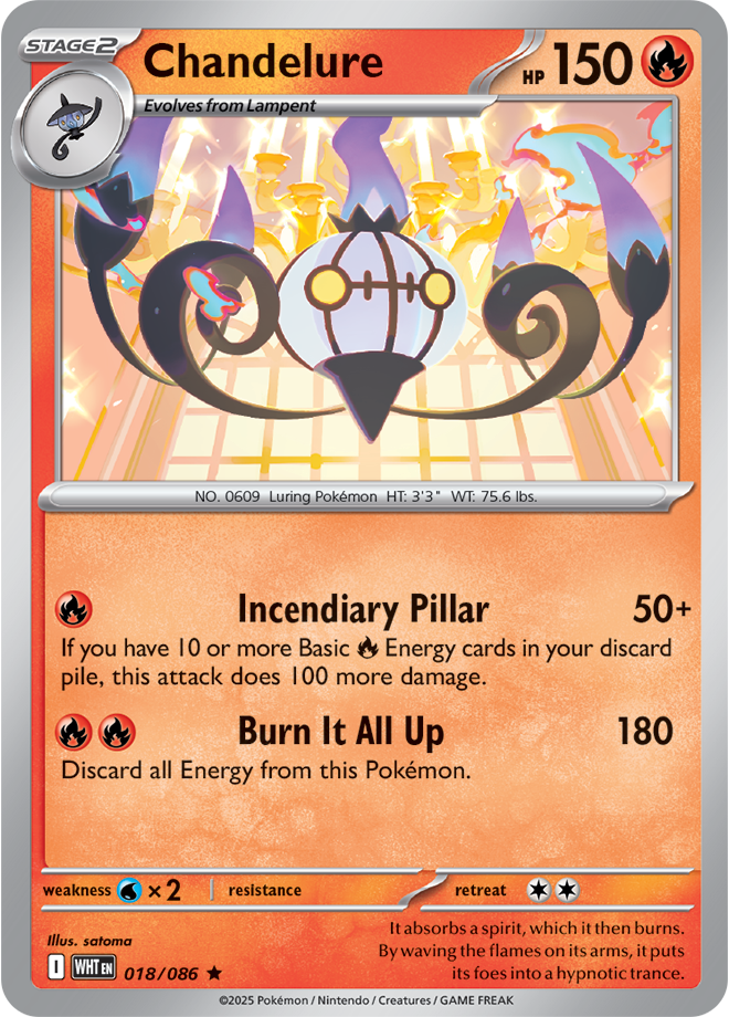 Chandelure: Rare 018/086 (WHT)