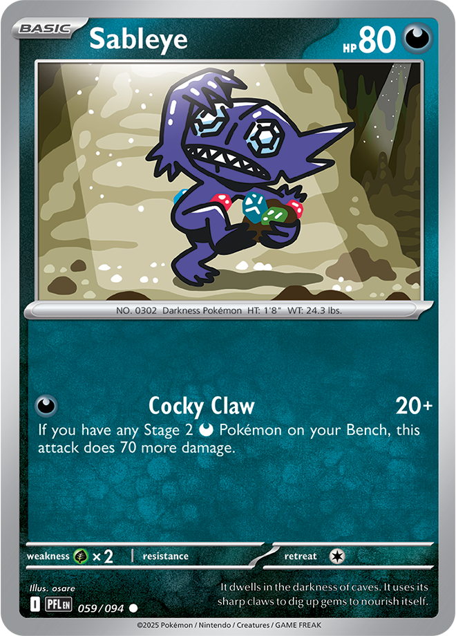 Sableye: Common 059/094 (PFL)