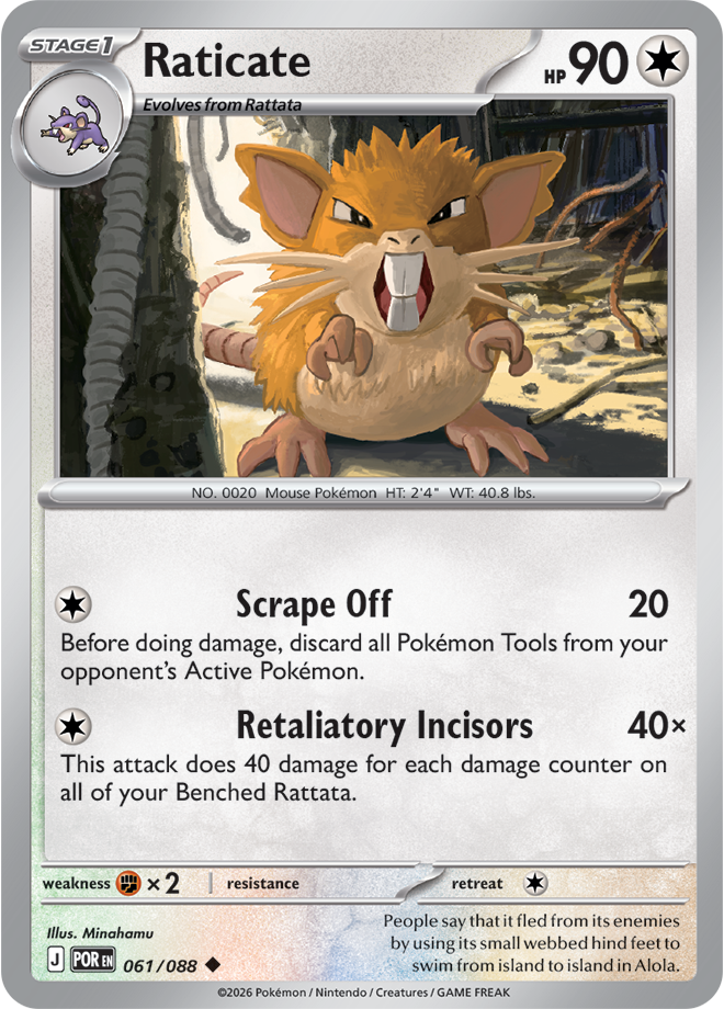 Raticate: Uncommon 061/088 (POR)