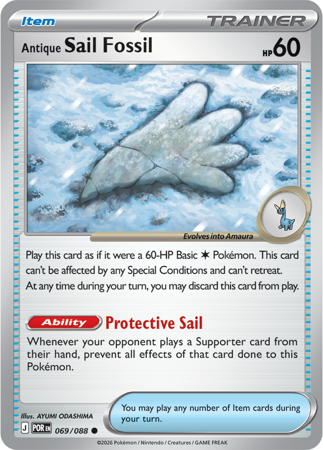 Antique Sail Fossil: Common 069/088 (POR)