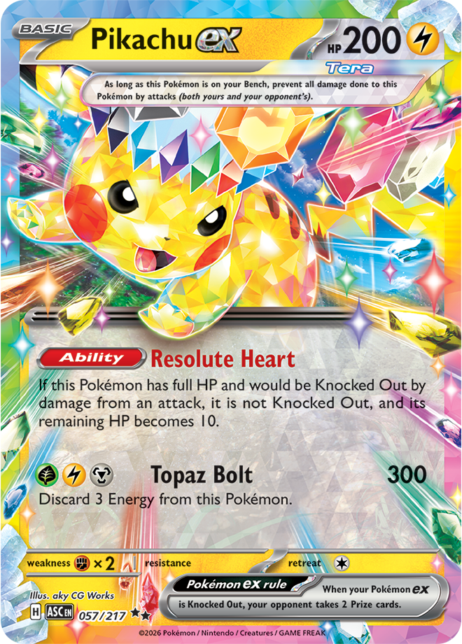 Pikachu ex: Double Rare 057/217 (ASC)