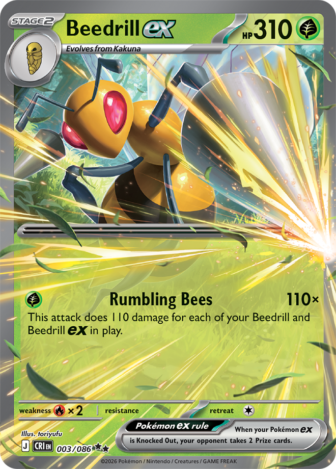 Beedrill ex: Double Rare 003/086 (CRI)