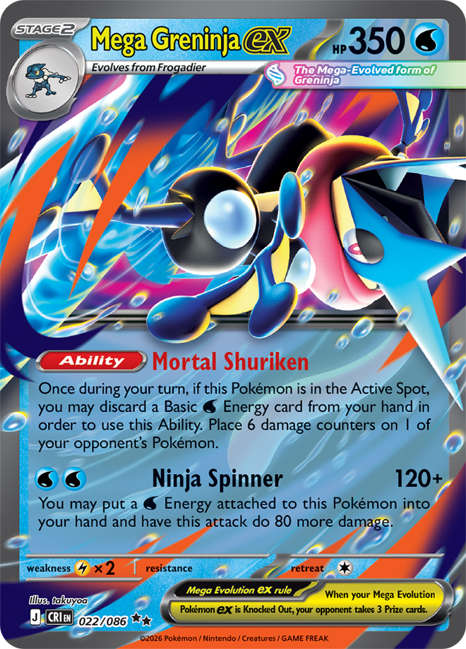 Mega Greninja ex: Double Rare 022/086 (CRI)
