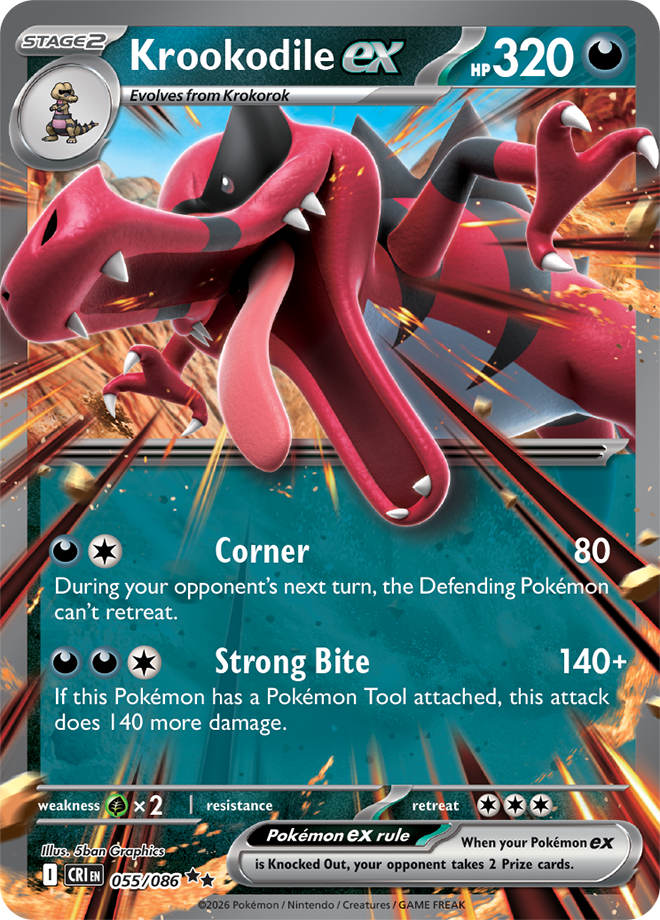 Krookodile ex: Double Rare 055/086 (CRI)