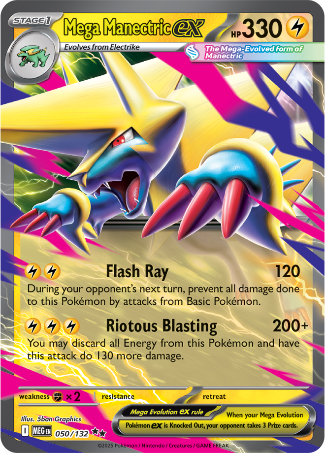 Mega Manectric ex: Double Rare 050/132 (MEG)
