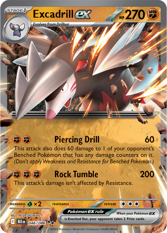 Excadrill ex: Double Rare 046/086 (BLK)