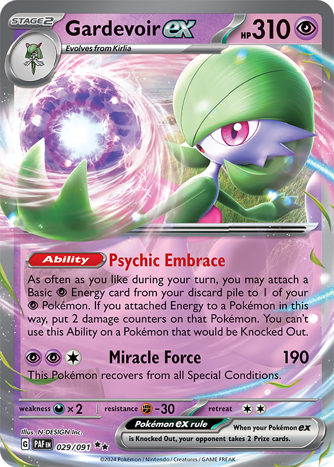 Gardevoir ex: Double Rare 029/091 (PAF)