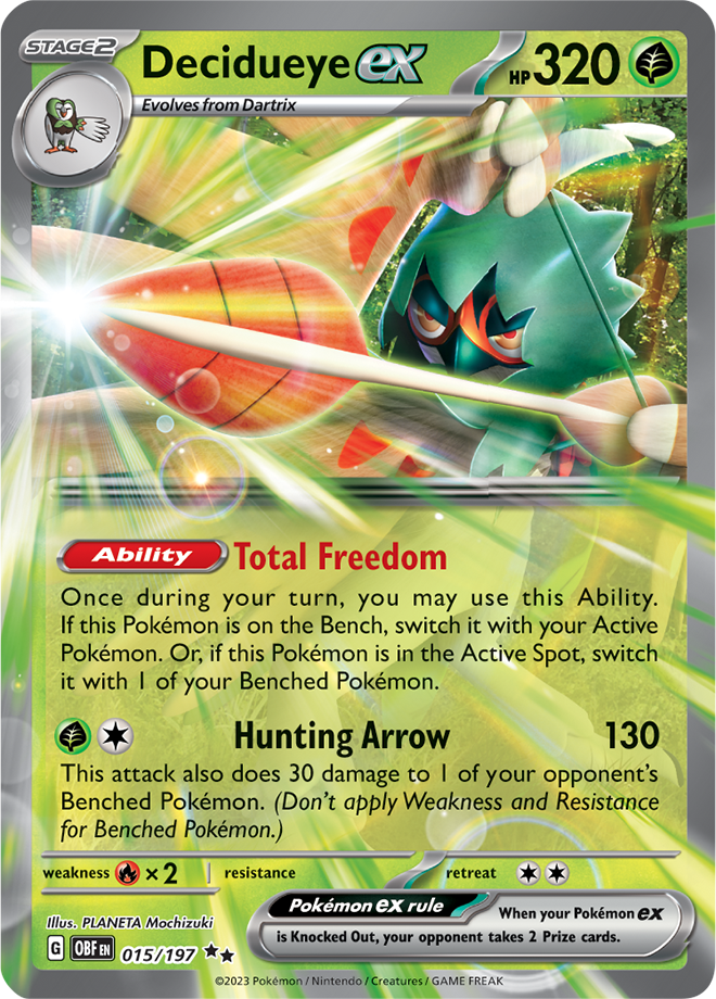 Decidueye ex: Double Rare 015/197 (OBF)