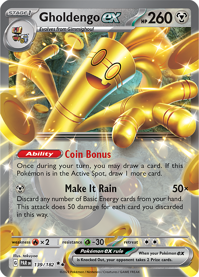 Gholdengo ex: Double Rare 139/182 (PAR)