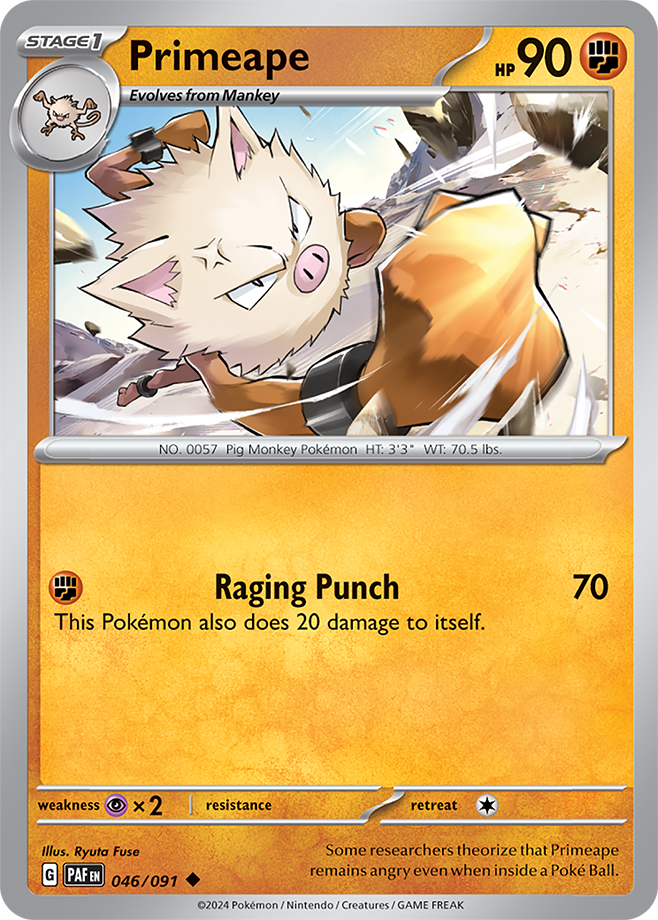 Primeape: Uncommon 046/091 (PAF)