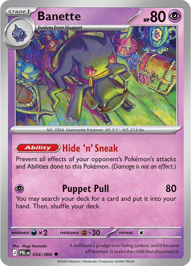 Banette: Uncommon 034/084 (PBL)