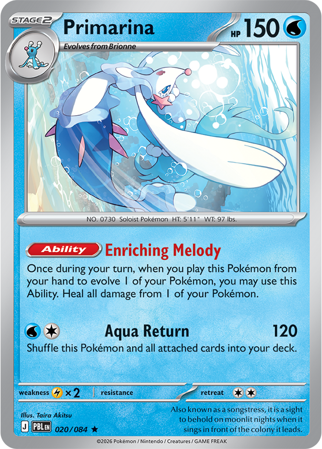 Primarina: Rare 020/084 (PBL)