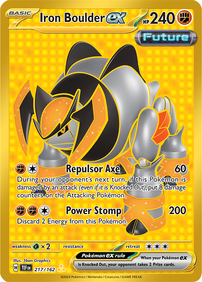 Iron Boulder ex: Hyper Rare 217/162 (TEF)
