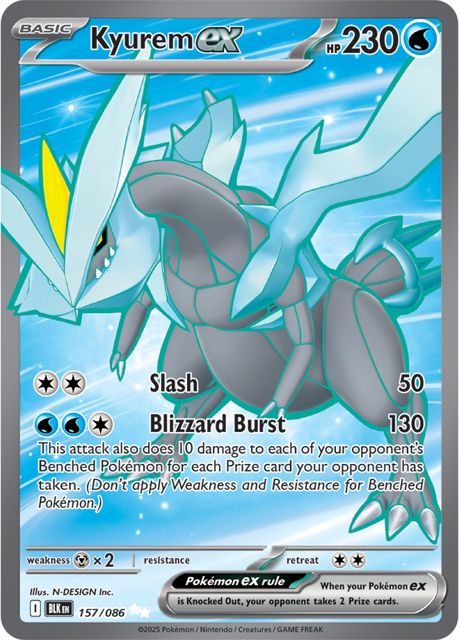 Kyurem ex: Ultra Rare 157/086 (BLK)
