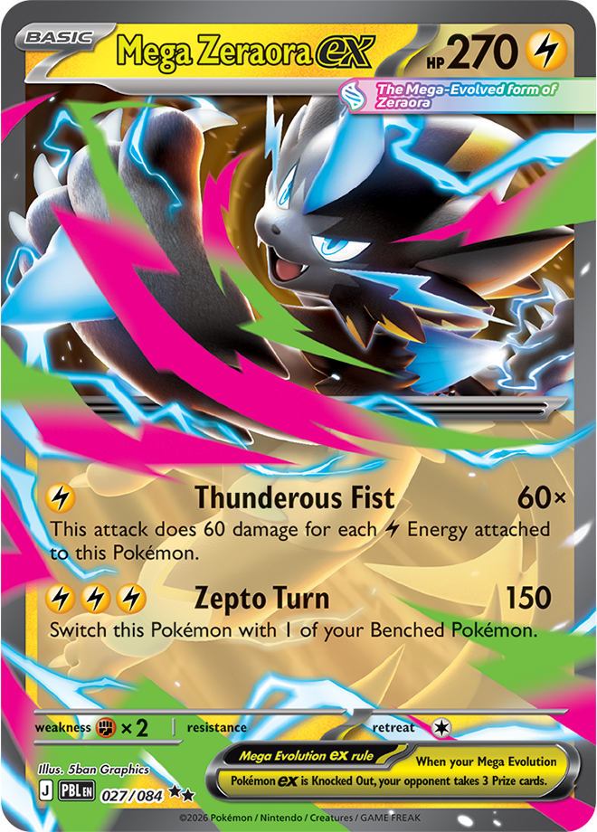 Mega Zeraora ex: Double Rare 027/084 (PBL)