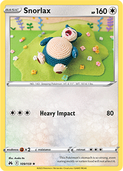 Snorlax: Rare 109/159 (Crown Zenith)