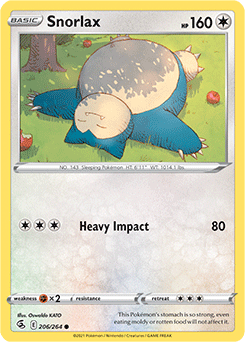 Snorlax: Common 206/264 (Fusion Strike)