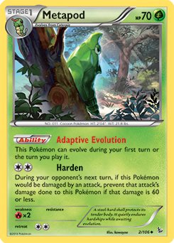 Metapod: Uncommon 2/106 (Flashfire)