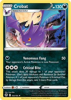 Crobat: Rare 105/195 (Silver Tempest)