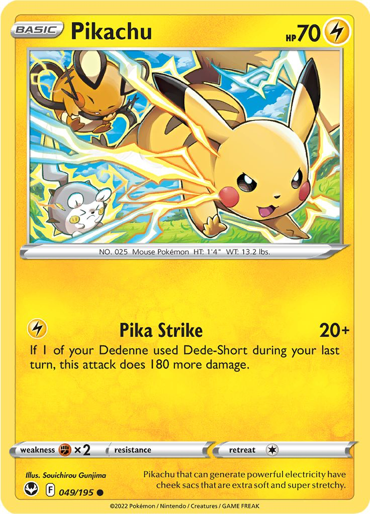 Pikachu: Common 049/195 (Silver Tempest)