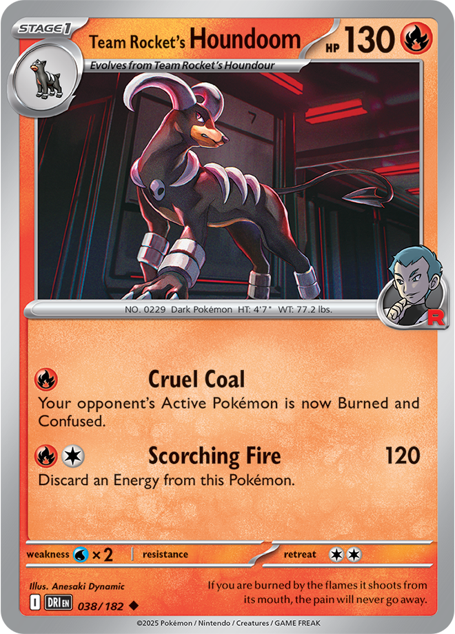 Team Rocket's Houndoom: Uncommon 038/182 (DRI)