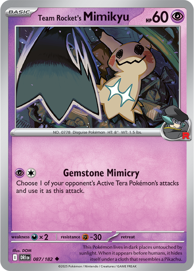 Team Rocket's Mimikyu: Uncommon 087/182 (DRI)