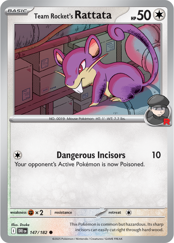 Team Rocket's Rattata: Common 147/182 (DRI)