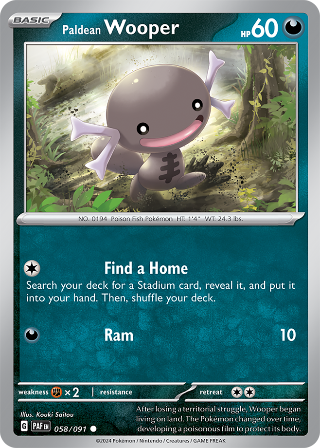 Paldean Wooper: Common 058/091 (PAF)